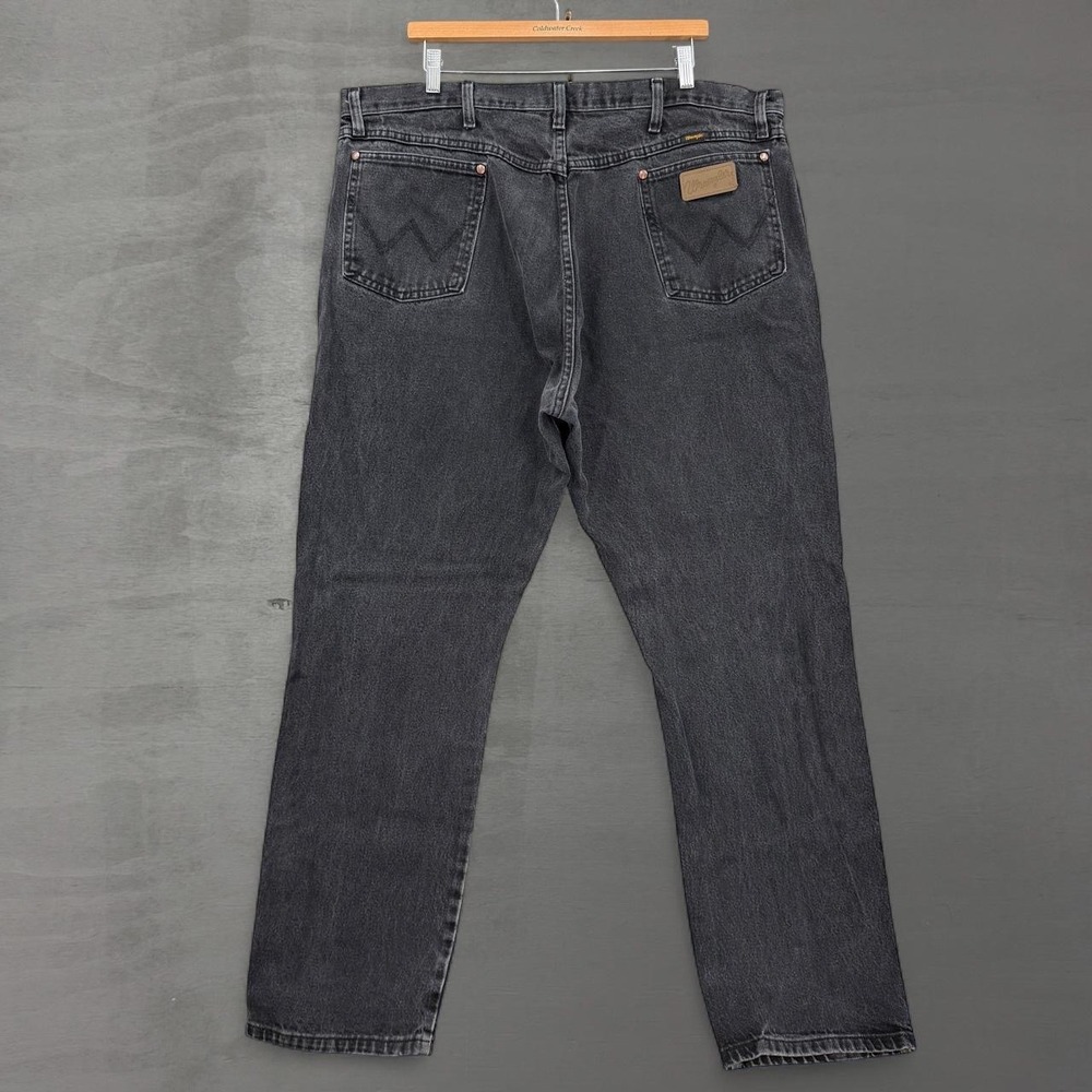 Wrangler Cowboy Cut 13MWZ Jeans Black Faded Straight Leg Denim 42 x 32